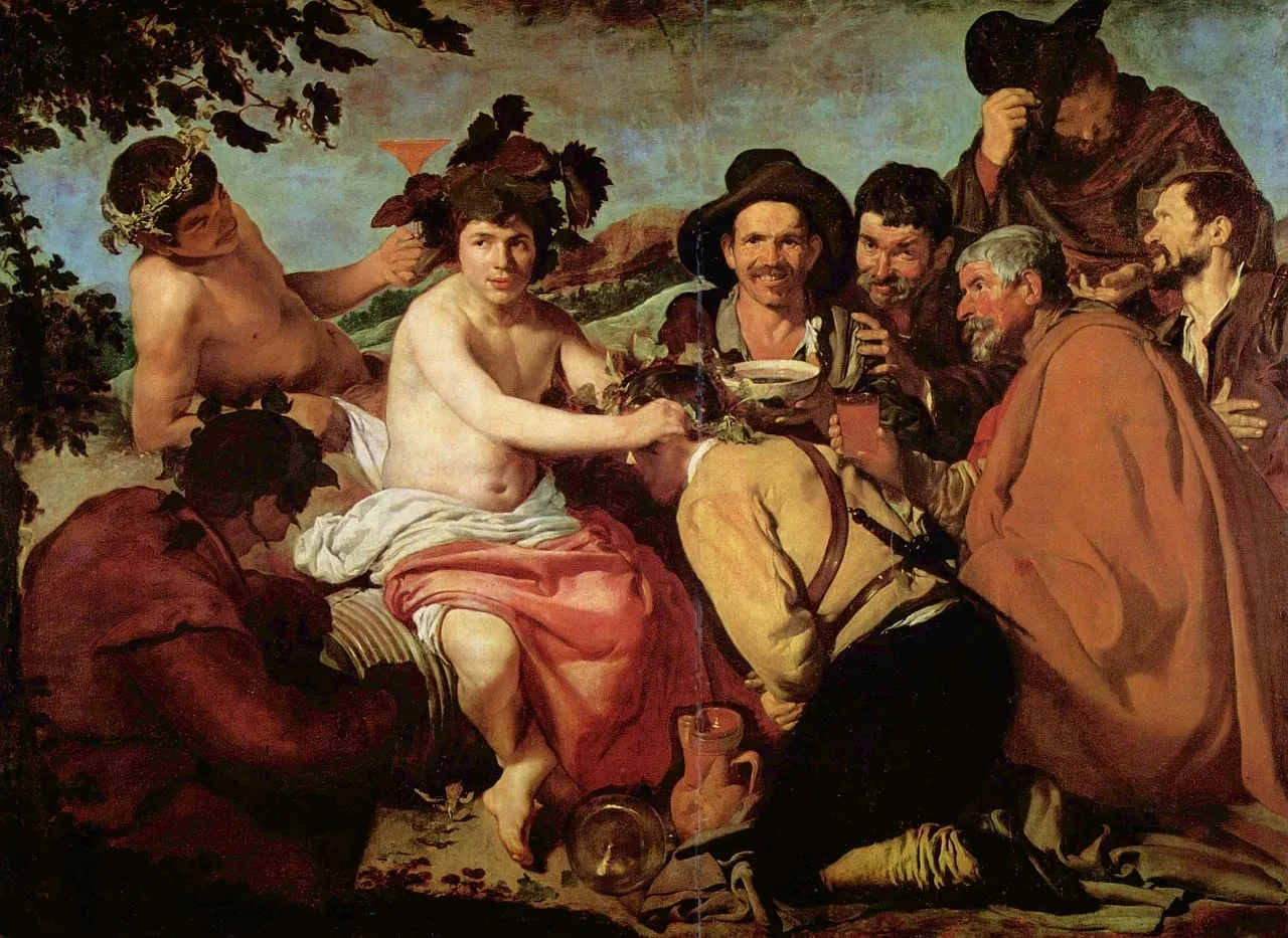 Velázquez’ Gemälde des Bacchus mit einer Gruppe von Trinkern
