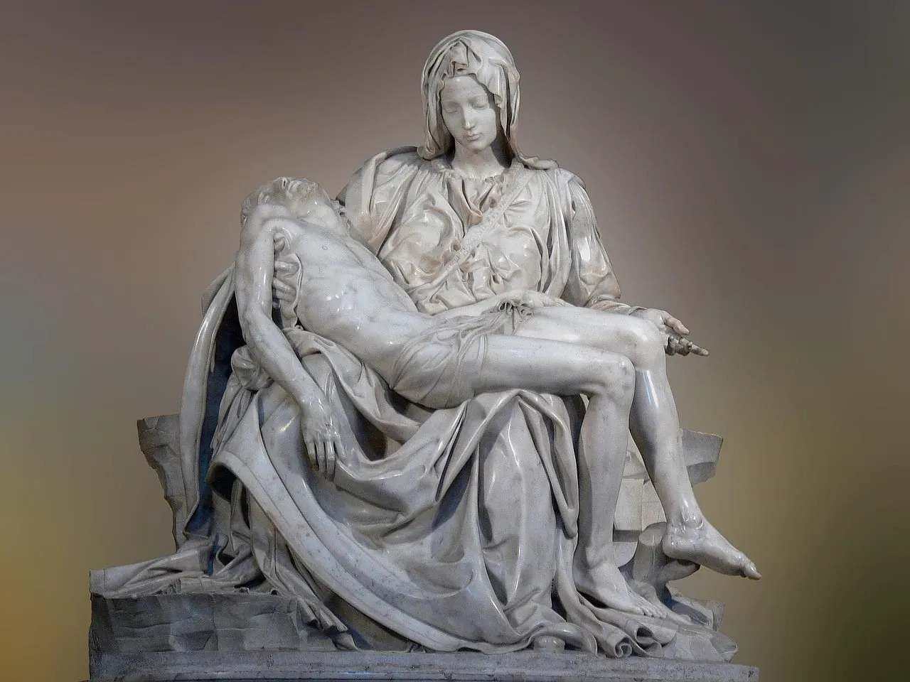 Michelangelos Pietà aus weißem Marmor